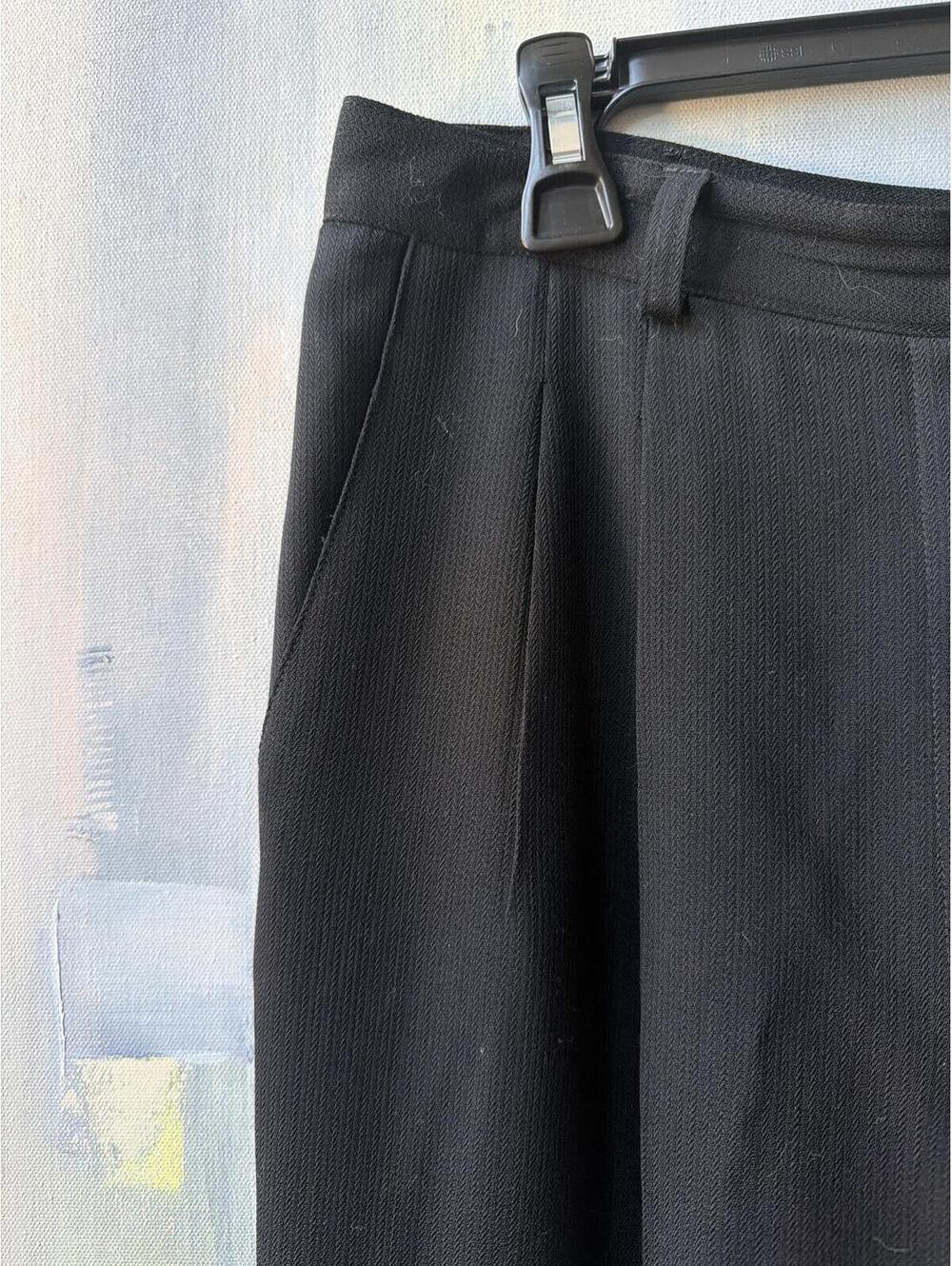 Vintage J'ENVIE Sport NY 100% Wool High Rise Pleated Trousers UK 14 - Picture 2 of 6